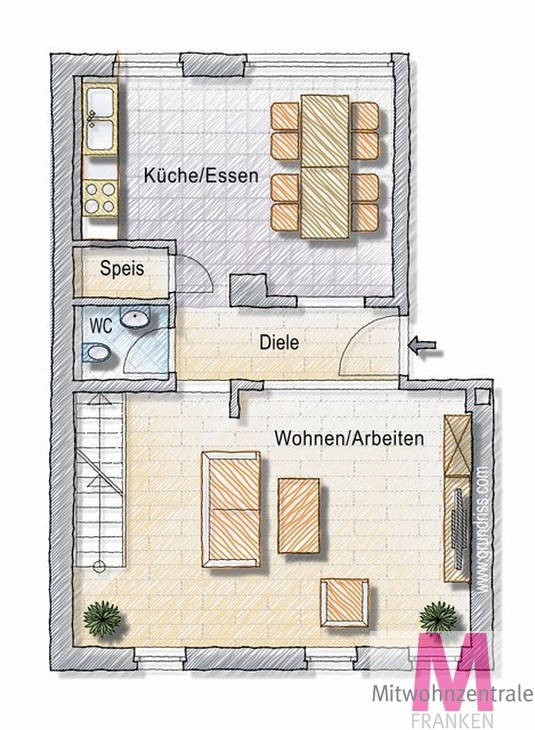 Grundriß unten