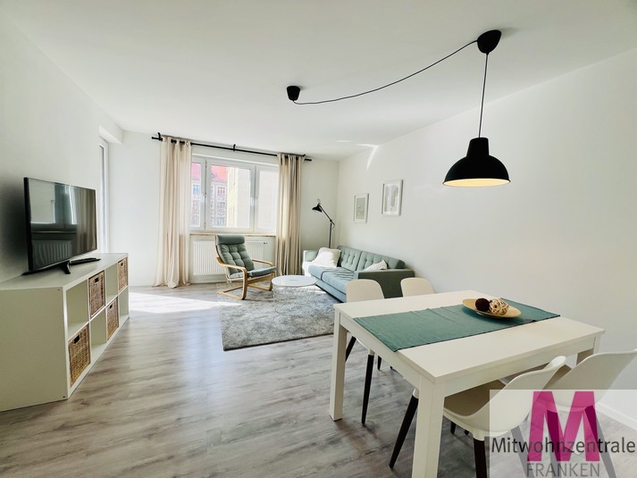 Voll möblierte, modern eingerichtete 3-Zimmer-Wohnung mit Balkon in Schoppershof - Photo 1