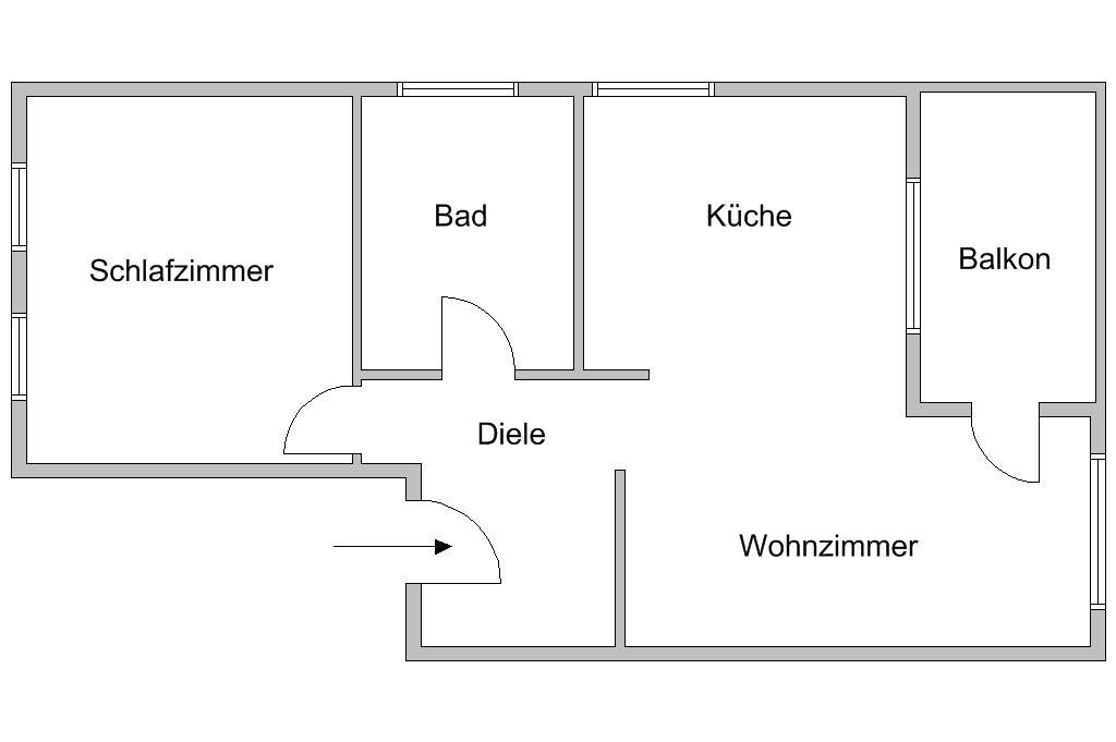 City-Residence: Elegante 2-Zimmer-Wohnung mit Balkon - Photo 2
