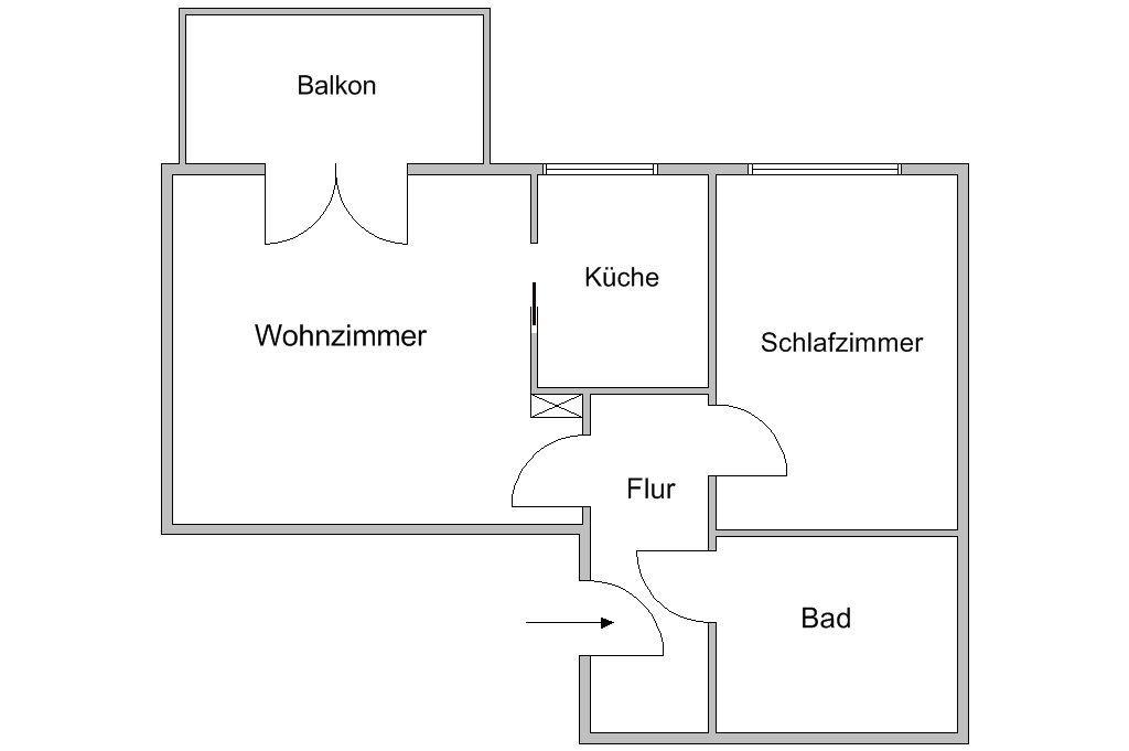 City-Residence: Helle moderne 2-Zimmer Wohnung mit TG-Stellplatz und Balkon - Photo 3